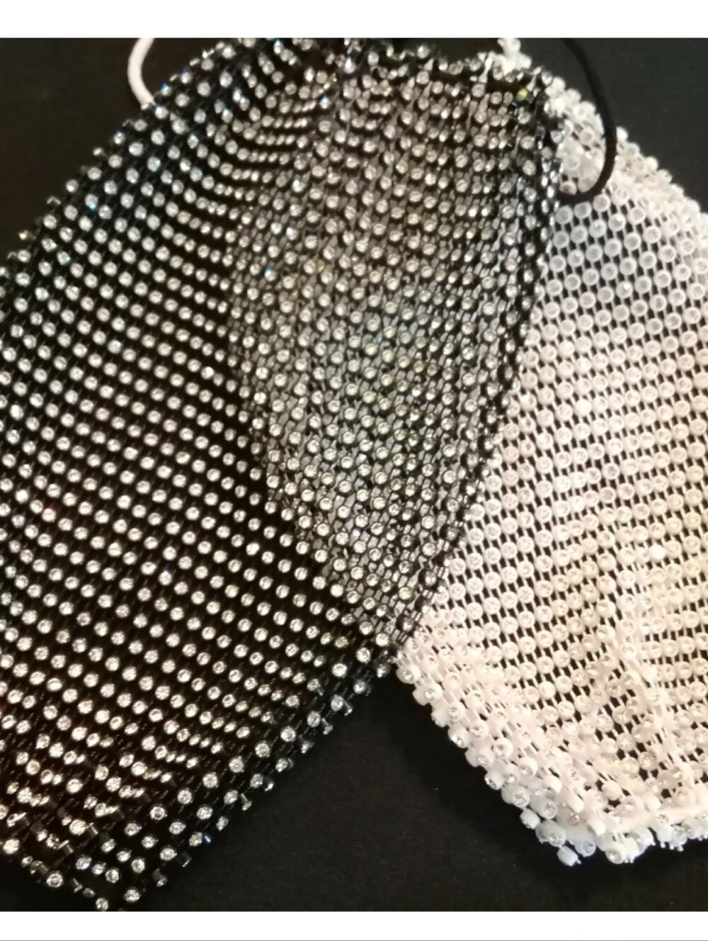 2 Rhinestone Face Masks - Picture 3 of 10